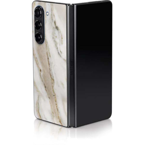 Vanilla Marble Galaxy Z Fold5 5G Skin